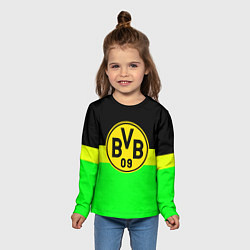 Лонгслив детский Borussia полосы линии, цвет: 3D-принт — фото 2
