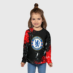 Лонгслив детский Chelsea брызги красок текстура, цвет: 3D-принт — фото 2