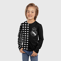 Лонгслив детский Real Madrid клетка, цвет: 3D-принт — фото 2