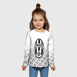 Лонгслив детский Ювентус паттерн ниндзя, цвет: 3D-принт — фото 2