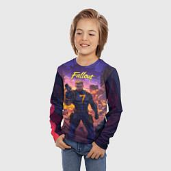 Лонгслив детский Fallout седьмой на фоне взрывов, цвет: 3D-принт — фото 2