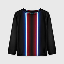 Лонгслив детский Color white blue red neon, цвет: 3D-принт
