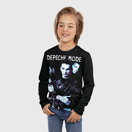 Детский лонгслив Dave Gahan Depeche Mode rose / 3D-принт – фото 3
