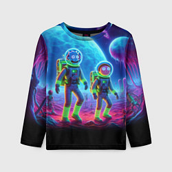 Лонгслив детский Рик и Морти на сказочной неоновой планете, цвет: 3D-принт
