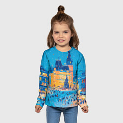 Лонгслив детский Московские новогодние каникулы, цвет: 3D-принт — фото 2