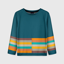 Детский лонгслив Индиго и шумовой градиент заката с текстурой