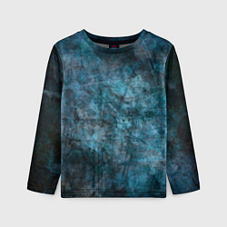 Лонгслив детский Абстракция - dark blue, цвет: 3D-принт
