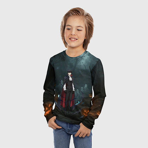 Детский лонгслив Вампир Сон Джин-Ву - Поднятие уровня в одиночку ан / 3D-принт – фото 3
