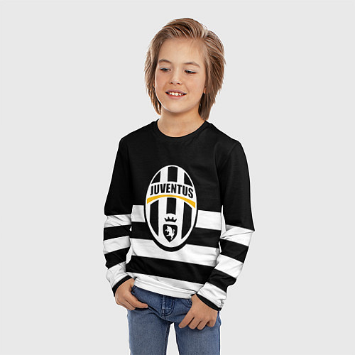 Детский лонгслив Juventus линии / 3D-принт – фото 3