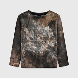 Детский лонгслив Абстракция - brown darkness