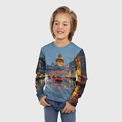 Лонгслив детский Зимний Питер, цвет: 3D-принт — фото 2