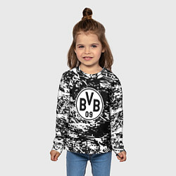 Лонгслив детский Боруссиа белые краски, цвет: 3D-принт — фото 2