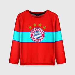Лонгслив детский Бавария Мюнхен полосы линии, цвет: 3D-принт