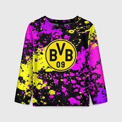 Лонгслив детский Borussia абстрактные краски текстура, цвет: 3D-принт