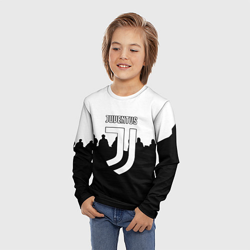 Детский лонгслив Ювентус команды / 3D-принт – фото 3