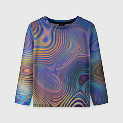 Лонгслив детский Абстрактная рябь, цвет: 3D-принт