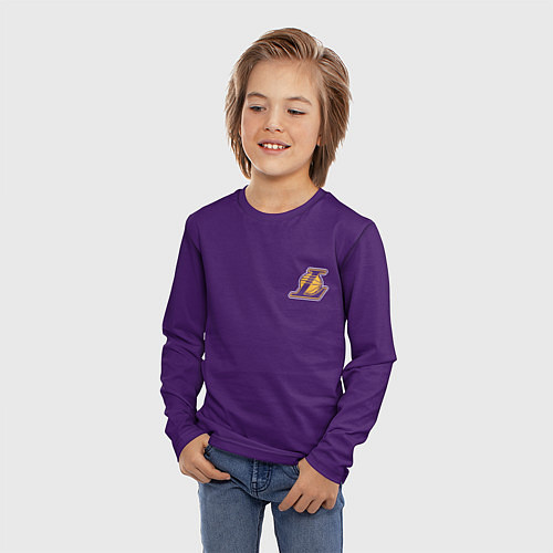 Детский лонгслив NBA Lakers / 3D-принт – фото 3