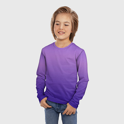 Детский лонгслив The color is purple / 3D-принт – фото 3