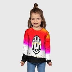 Лонгслив детский Ювентус спорт люди, цвет: 3D-принт — фото 2
