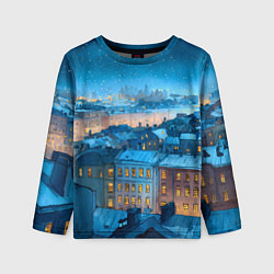 Лонгслив детский Крыши зимнего Питера, цвет: 3D-принт