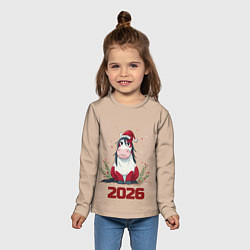 Лонгслив детский Карикатурная лошадка 2026, цвет: 3D-принт — фото 2