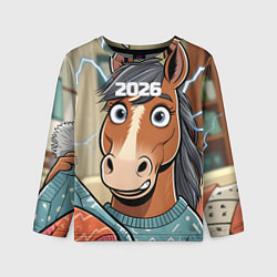 Лонгслив детский А вот и 2026 год, цвет: 3D-принт