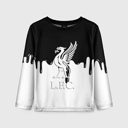 Лонгслив детский Ливерпуль разводы красок, цвет: 3D-принт