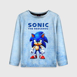 Лонгслив детский Соник - синий ёж, цвет: 3D-принт