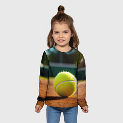 Лонгслив детский Теннисный мяч на закате, цвет: 3D-принт — фото 2
