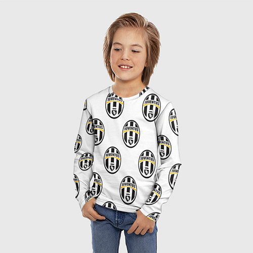 Детский лонгслив Juventus Pattern / 3D-принт – фото 3