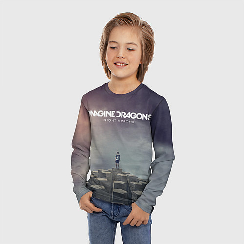 Детский лонгслив Imagine Dragons: Night Visions / 3D-принт – фото 3