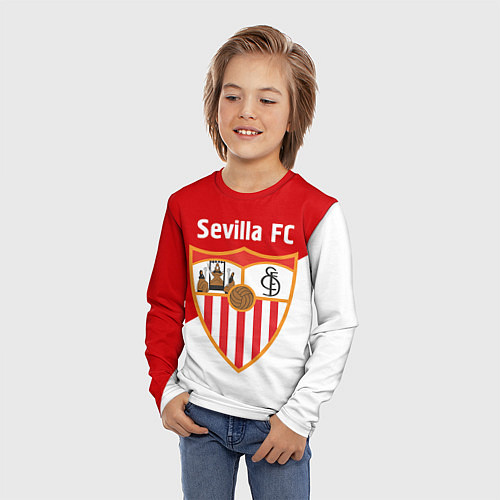 Детский лонгслив Sevilla FC / 3D-принт – фото 3