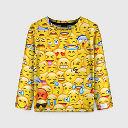 Лонгслив детский Emoji, цвет: 3D-принт