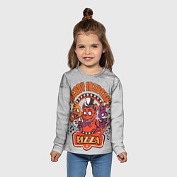 Лонгслив детский Freddy Pizza, цвет: 3D-принт — фото 2