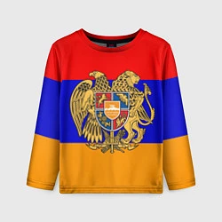 Лонгслив детский Герб и флаг Армении, цвет: 3D-принт