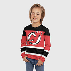 Лонгслив детский New Jersey Devils, цвет: 3D-принт — фото 2
