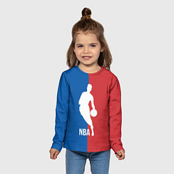 Лонгслив детский Эмблема NBA, цвет: 3D-принт — фото 2