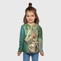 Лонгслив детский Принцесса и волк, цвет: 3D-принт — фото 2