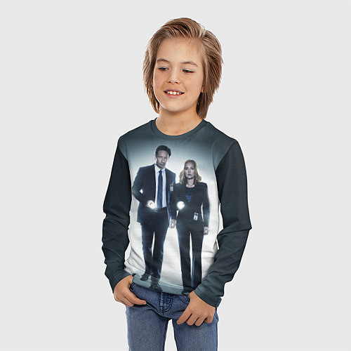Детский лонгслив Малдер и Скалли / 3D-принт – фото 3