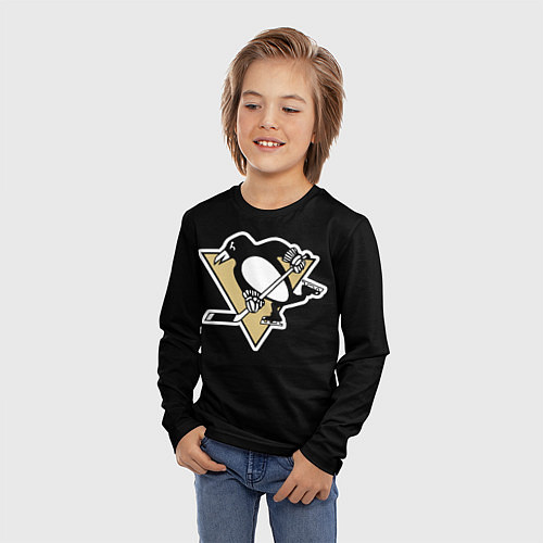 Детский лонгслив Pittsburgh Penguins: Malkin / 3D-принт – фото 3