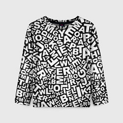 Детский лонгслив Английский алфавит