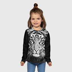 Лонгслив детский Красавец тигр, цвет: 3D-принт — фото 2