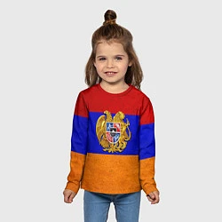 Лонгслив детский Армения, цвет: 3D-принт — фото 2
