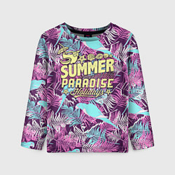 Лонгслив детский Summer paradise 2, цвет: 3D-принт