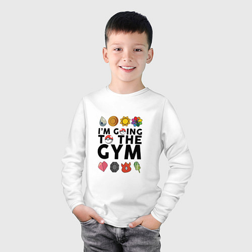 Детский лонгслив Pokemon Im going to the gym (black) / Белый – фото 3