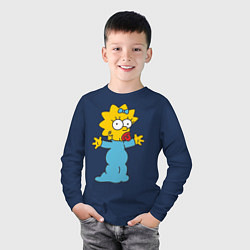 Лонгслив хлопковый детский Maggie Simpson, цвет: тёмно-синий — фото 2