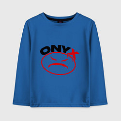 Лонгслив хлопковый детский Onyx, цвет: синий