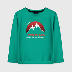 Лонгслив хлопковый детский Twin Peaks: Pie & Murder, цвет: зеленый