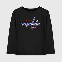 Лонгслив хлопковый детский Washington Capitals, цвет: черный