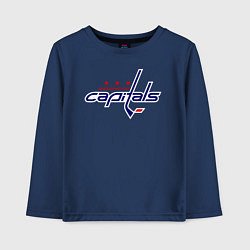 Лонгслив хлопковый детский Washington Capitals, цвет: тёмно-синий